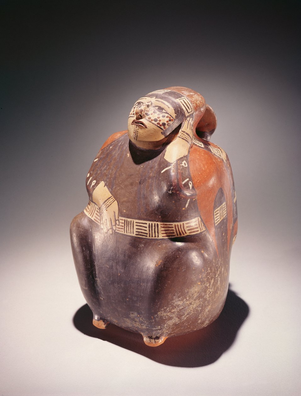 Raccoglitore di cacao in ceramica, Cultura Nazca da Peruvian School