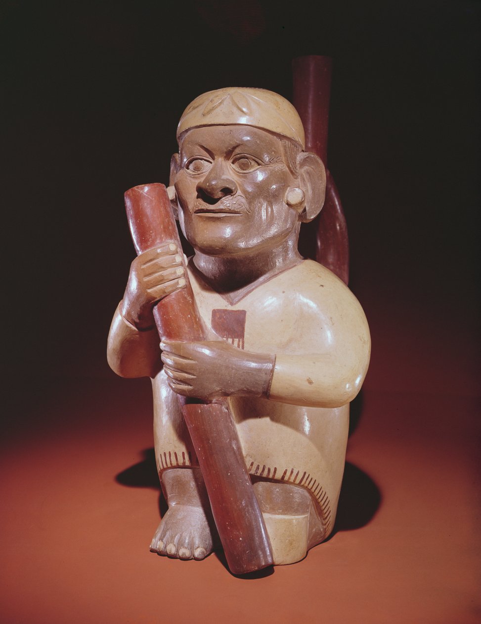 Uomo seduto con una gamba, Cultura Mochica da Peruvian School
