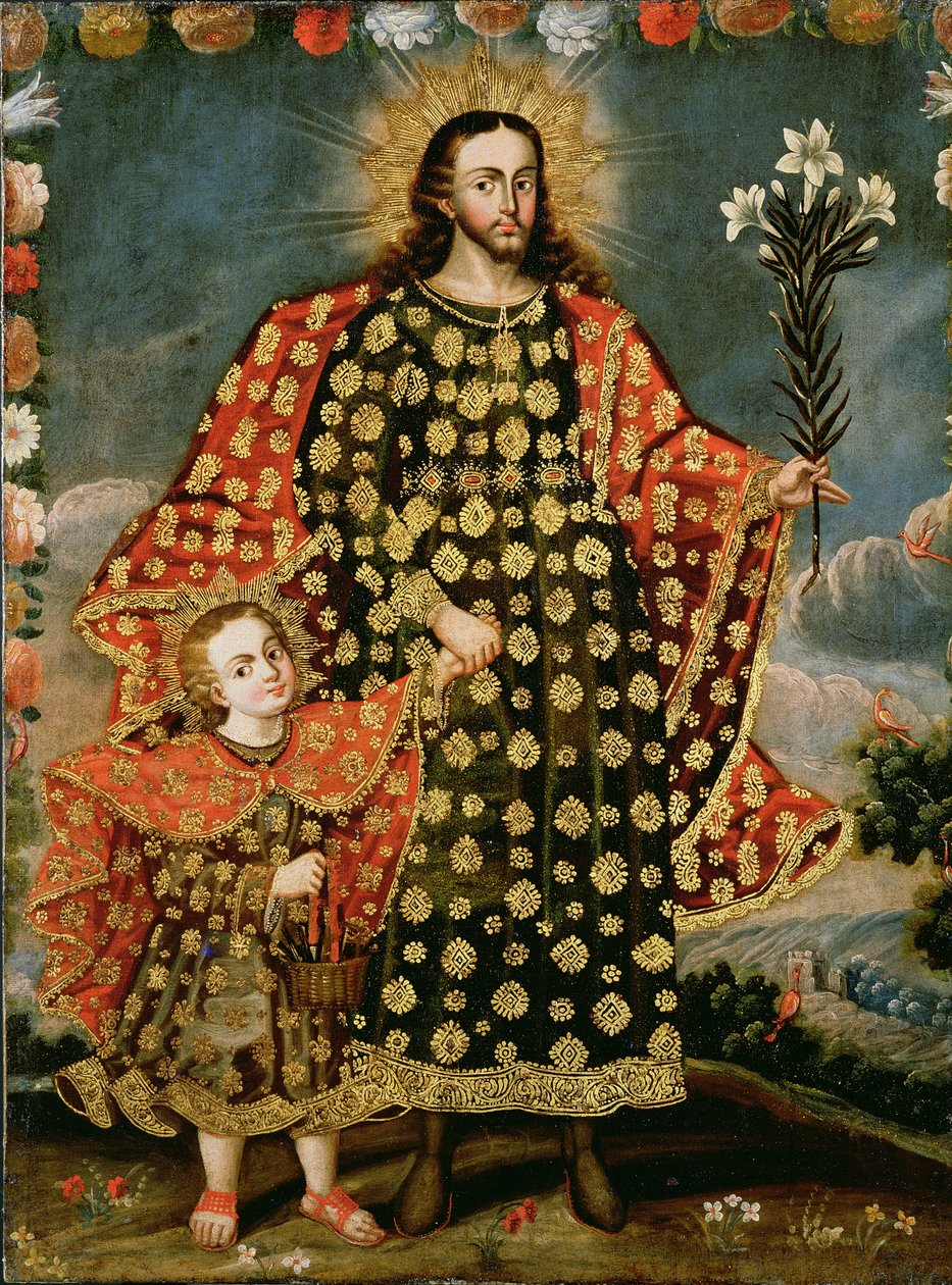 San Giuseppe e il Bambino Gesù da Peruvian School