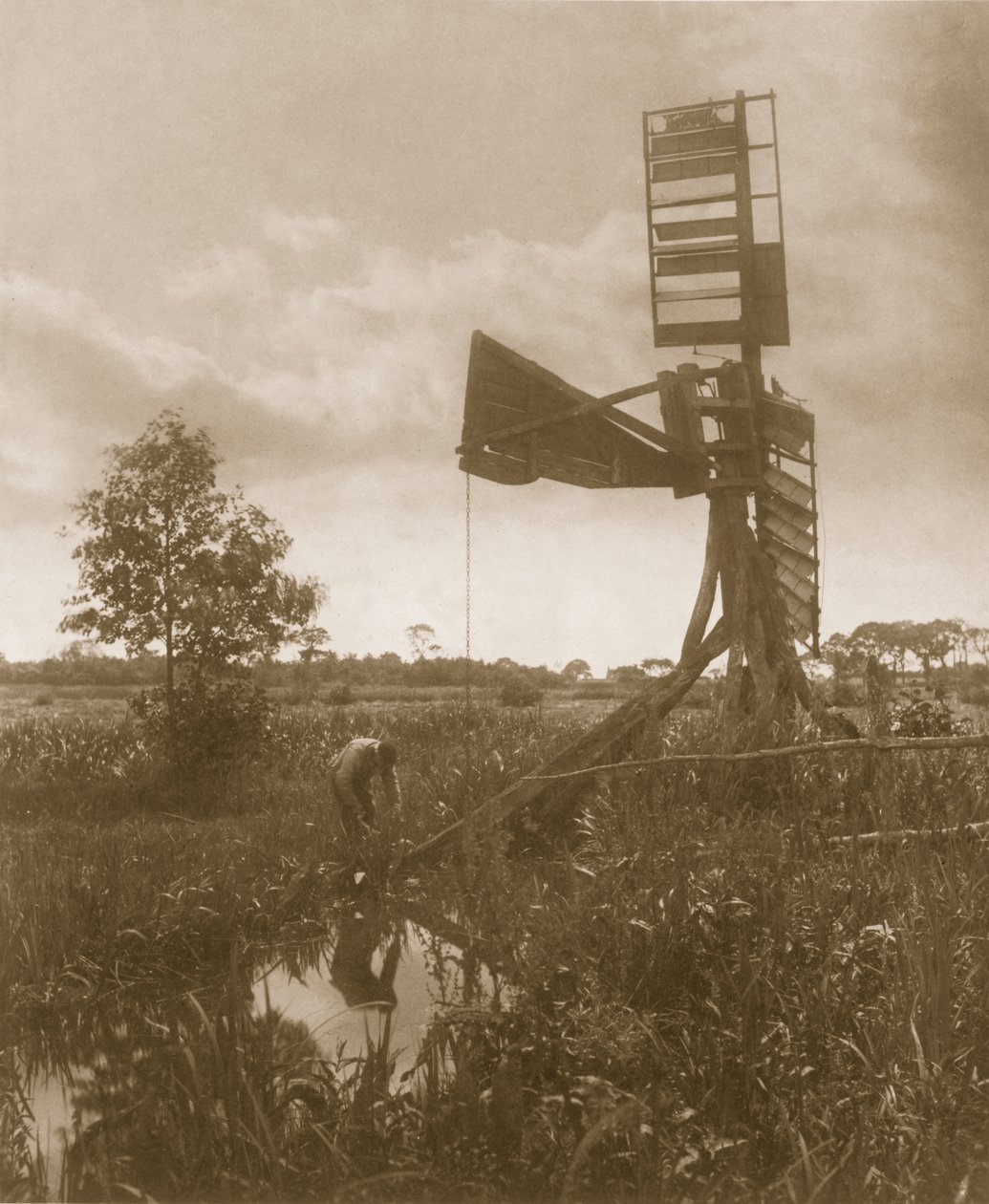 Un mulino ad acqua in rovina, Vita e paesaggio sui Norfolk Broads, c.1886 da Peter Emerson und Thomas Goodall