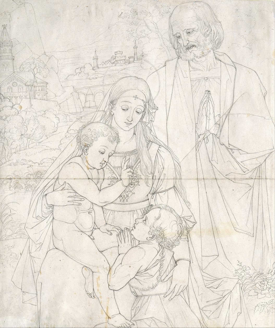 Sacra Famiglia con Giovanni Battista da bambino da Peter von Cornelius