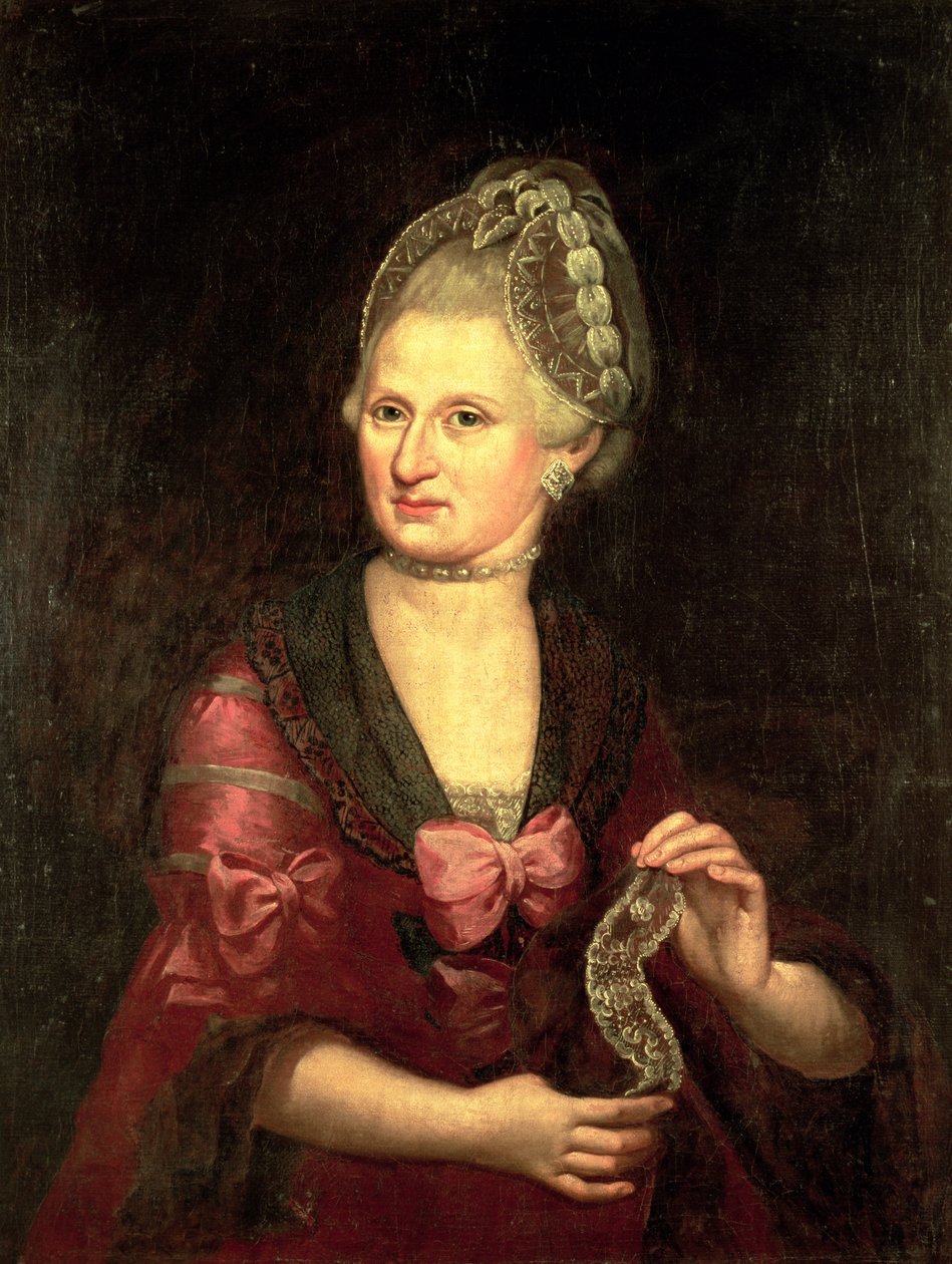 Anna Maria Mozart, nata Pertl, madre di Wolfgang Amadeus Mozart, 1775 da Peter Anton Lorenzoni