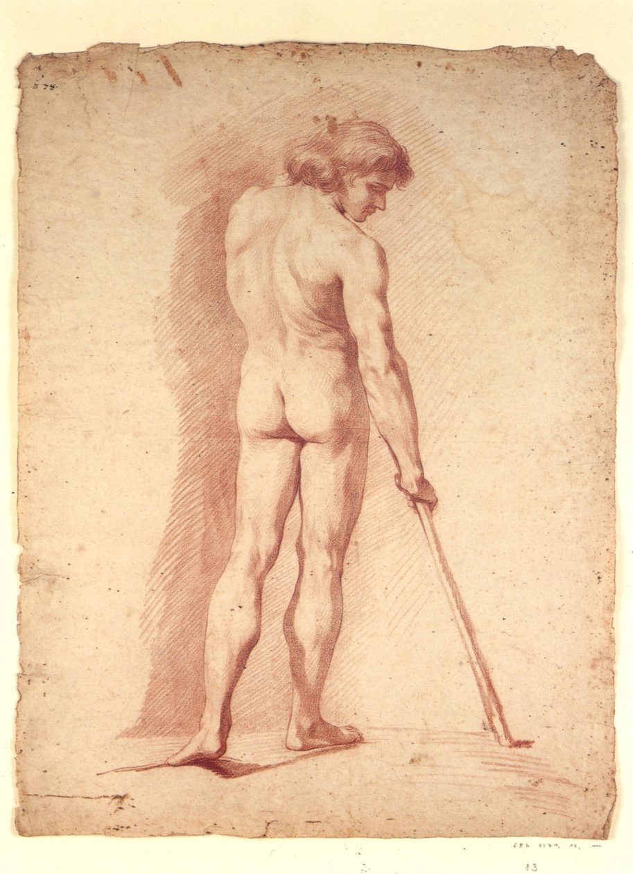 Nudo maschile in piedi di schiena da Peter Anton von Verschaffelt