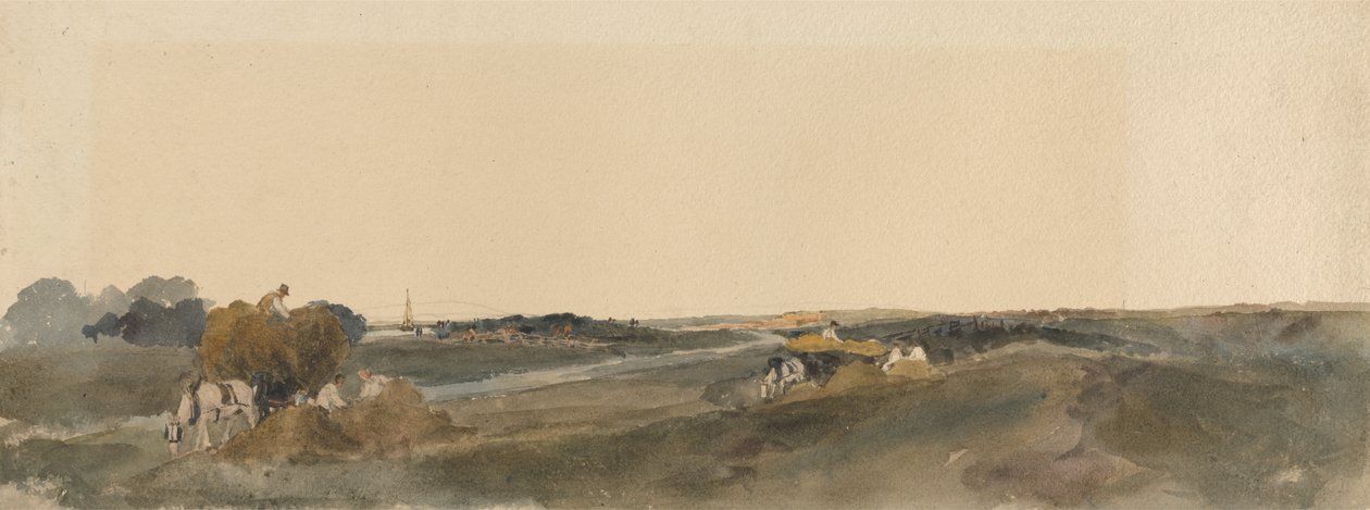 Fienagione sulle rive di un fiume del Lincolnshire da Peter de Wint