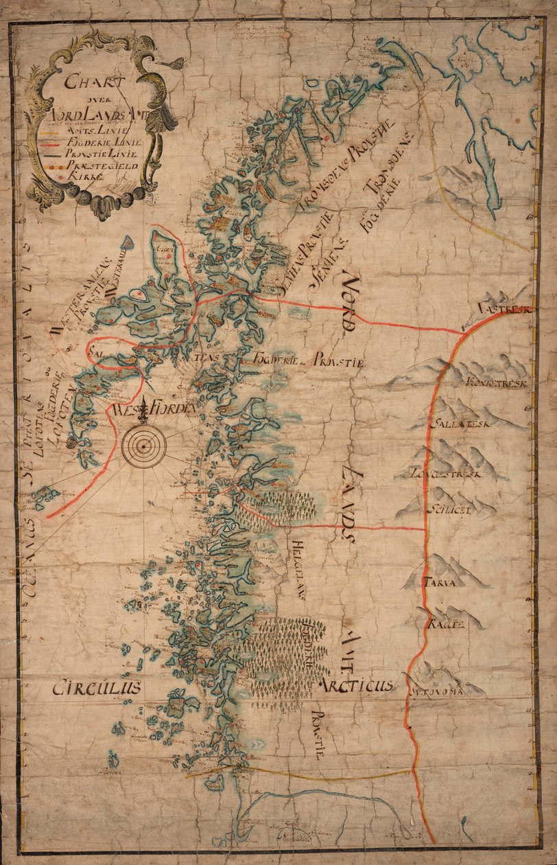 Carta del Nordlands Amt da Peter Holm