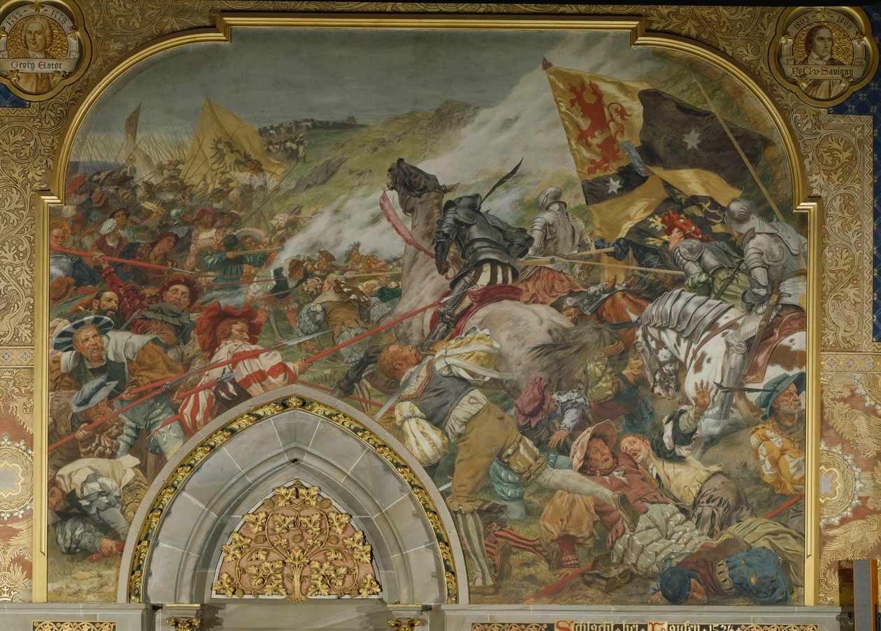 La Battaglia di Lauffen nel 1534, 1903 da Peter Johann Theodor Janssen