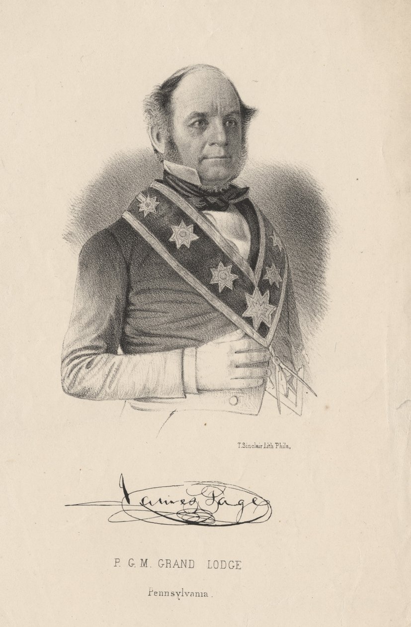 James Page, litografia di T. Sinclair, 1849 da Peter Kramer