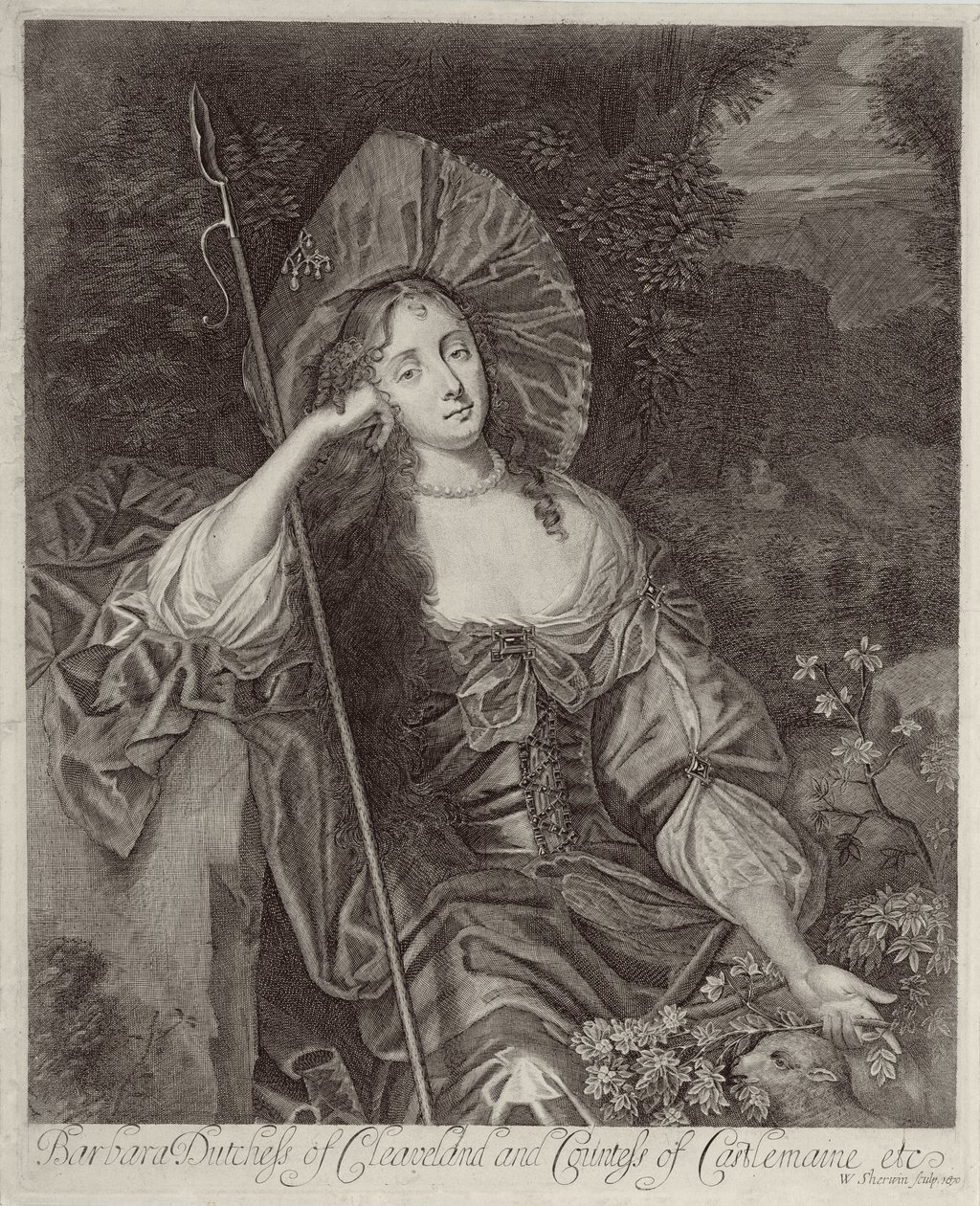 Barbara Duchessa di Cleveland (1641-1709) come pastorella da Peter Lely
