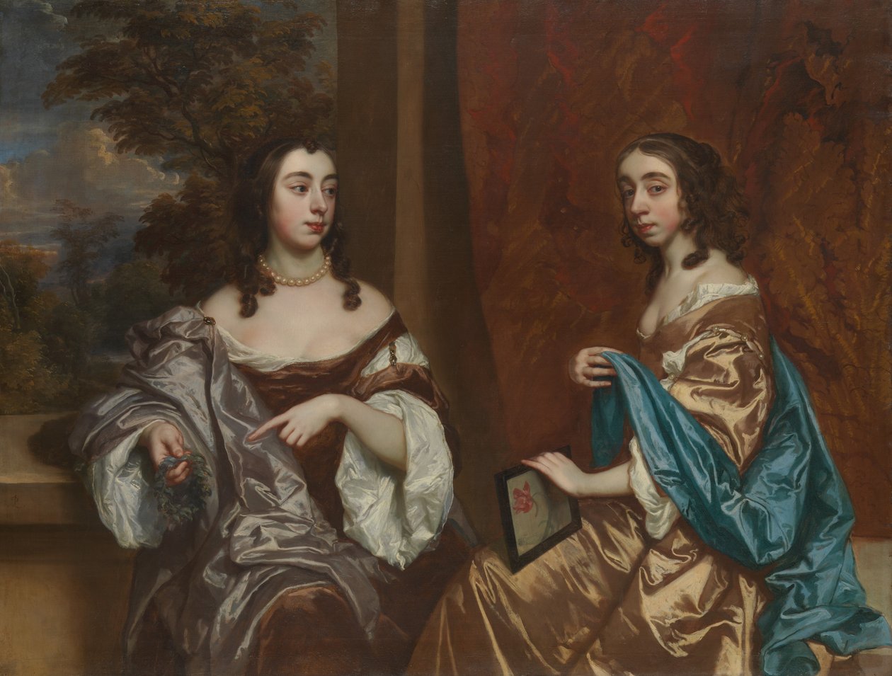 Mary Capel, poi Duchessa di Beaufort, e sua sorella Elizabeth, Contessa di Carnarvon da Peter Lely