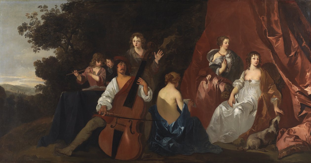 Il concerto (Lely e la sua famiglia) 1640-49 da Peter Lely