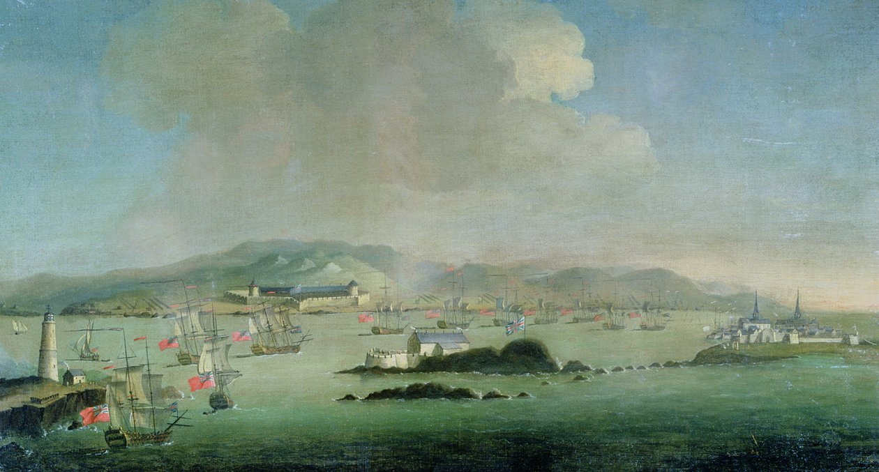 Una battaglia navale al largo della costa di Louis Berg, Canada da Peter Monamy