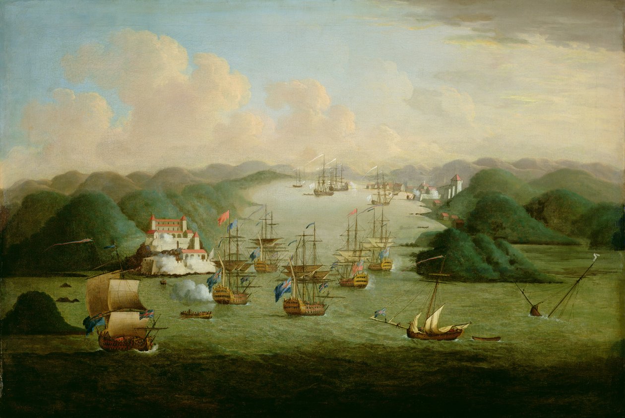 Cattura di Porto Bello nel 1739 da Peter Monamy