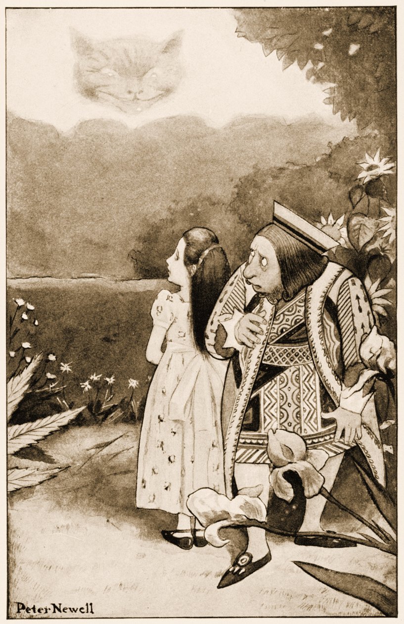 Non guardarmi così, illustrazione per Le avventure di Alice nel Paese delle Meraviglie di Lewis Carroll, 1901 da Peter Newell
