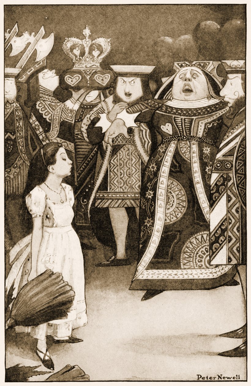 Tagliatele la testa, illustrazione per Le avventure di Alice nel Paese delle Meraviglie di Lewis Carroll, 1901 da Peter Newell
