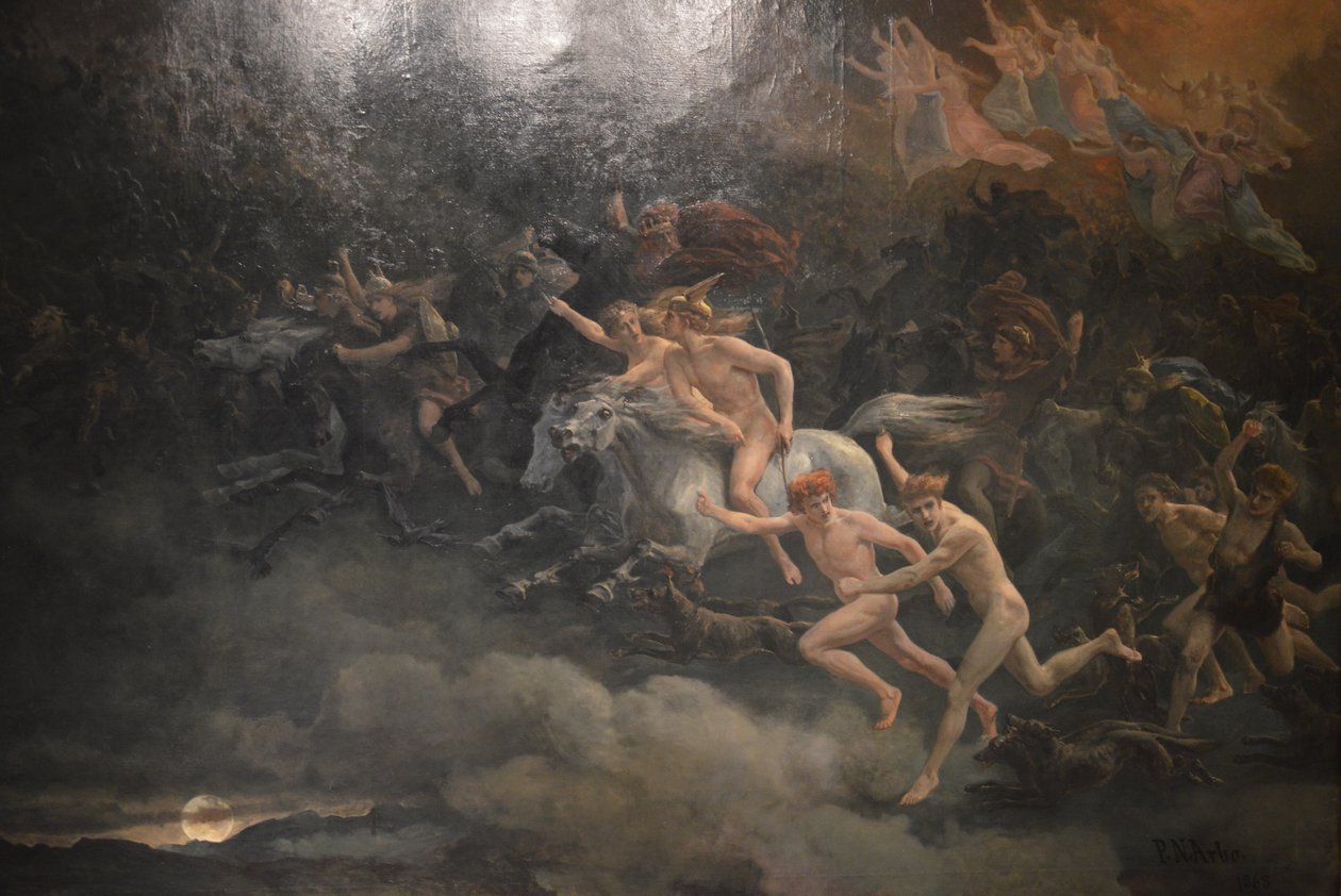 La caccia selvaggia di Odino da Peter Nicolai Arbo