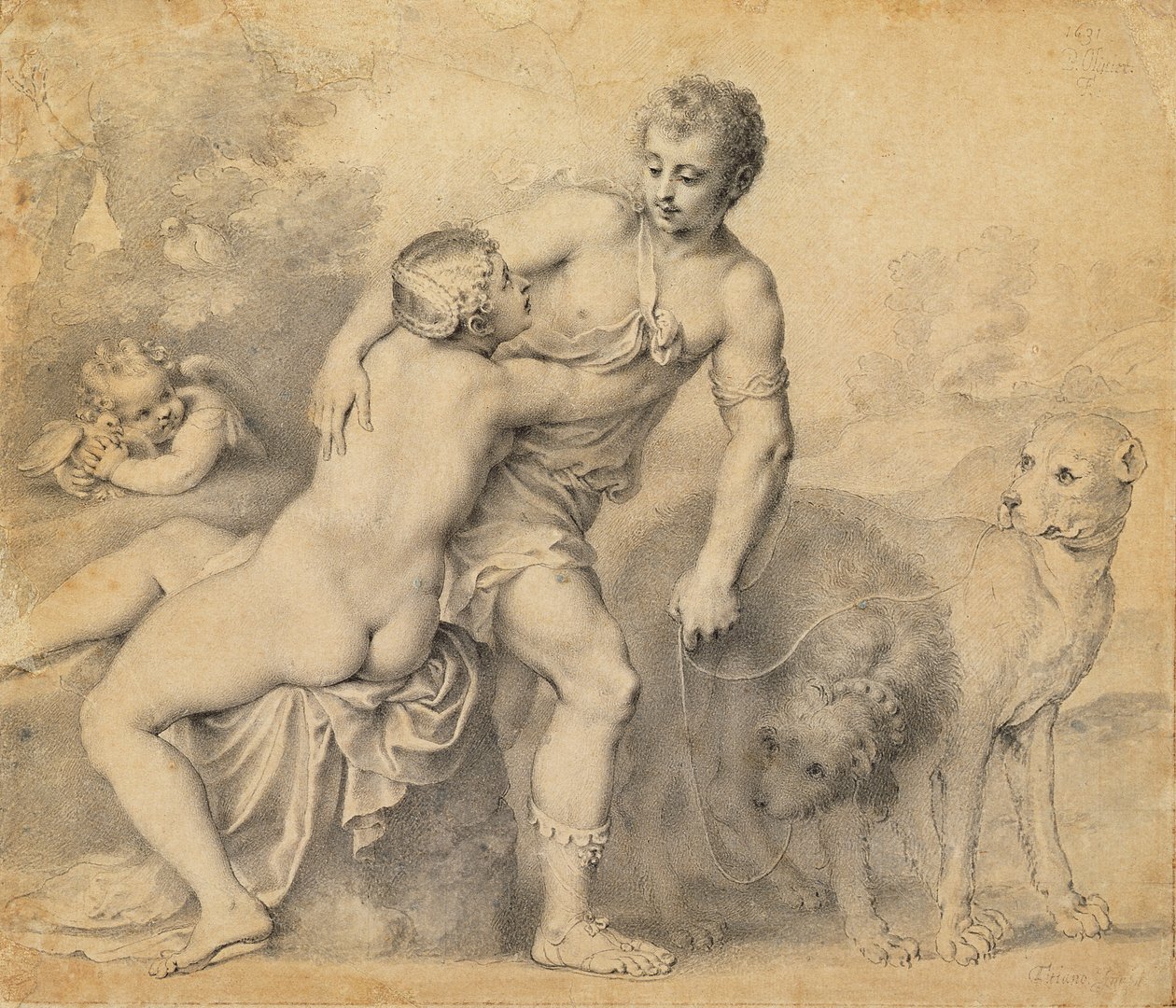 Venere e Adone, 1631 da Peter Oliver