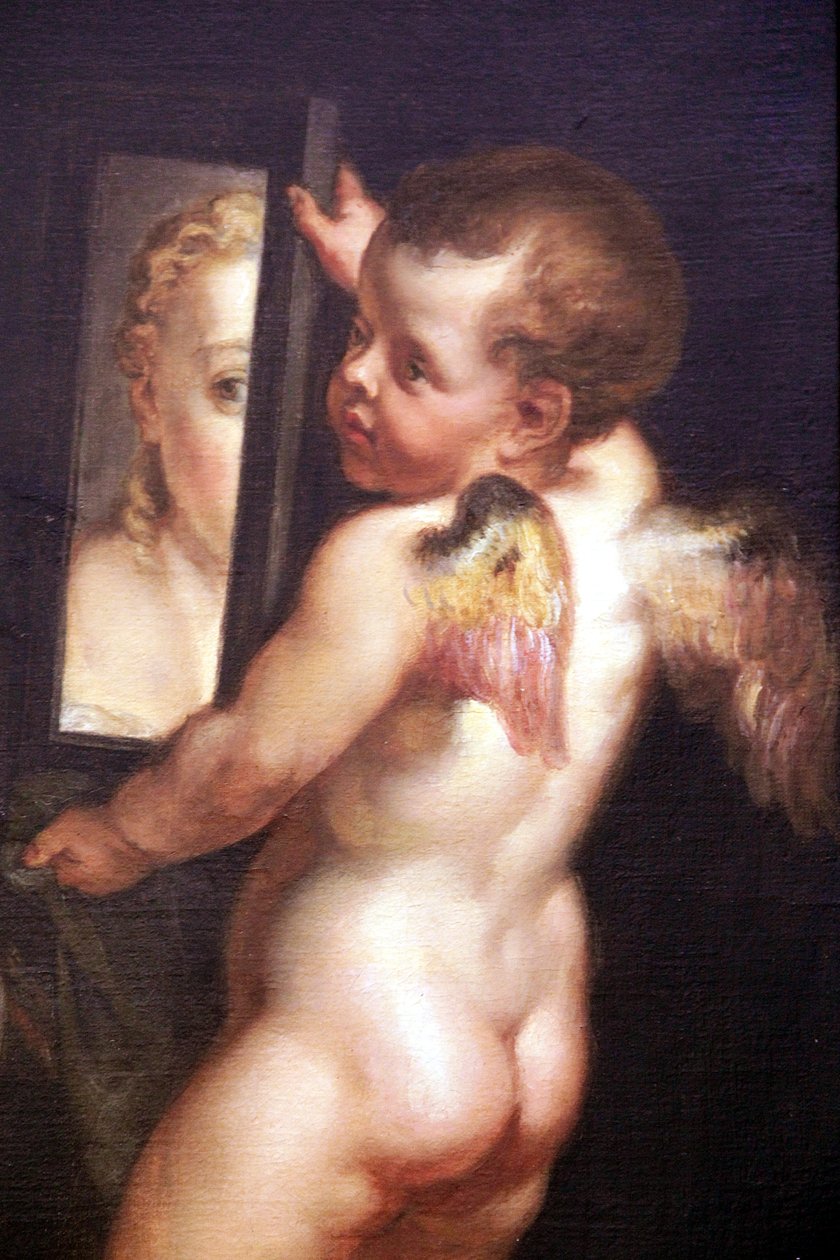 Cupido con uno specchio (dettaglio) da Peter Paul Rubens