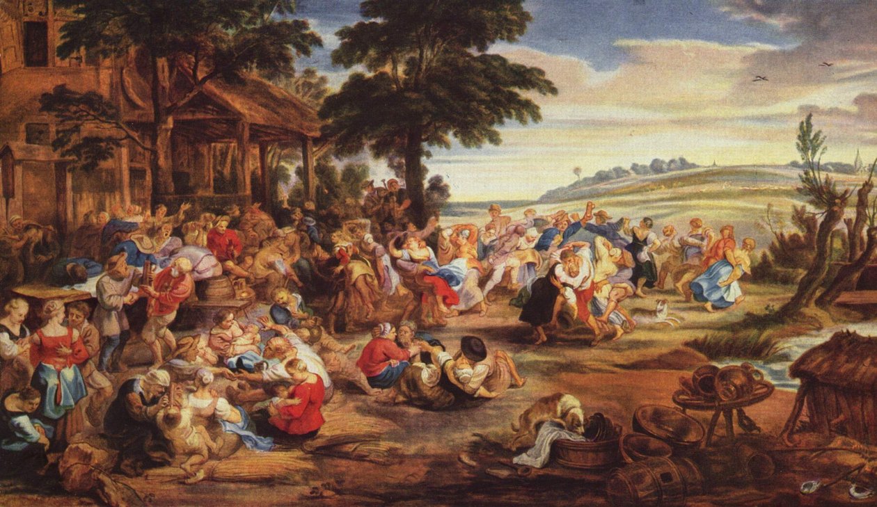 Contadini che festeggiano e ballano da Peter Paul Rubens
