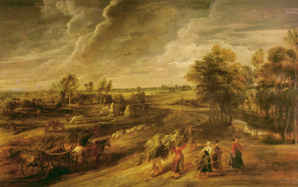 Contadini che tornano dai campi, c.1632-34 da Peter Paul Rubens