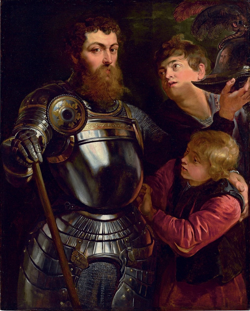 Ritratto di un comandante, a tre quarti di lunghezza, vestito per la battaglia da Peter Paul Rubens
