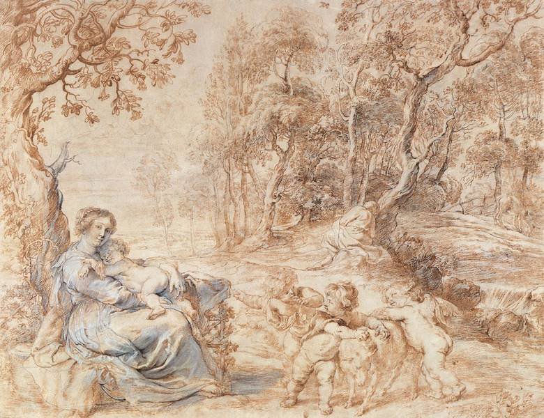 Riposo durante la fuga in Egitto da Peter Paul Rubens