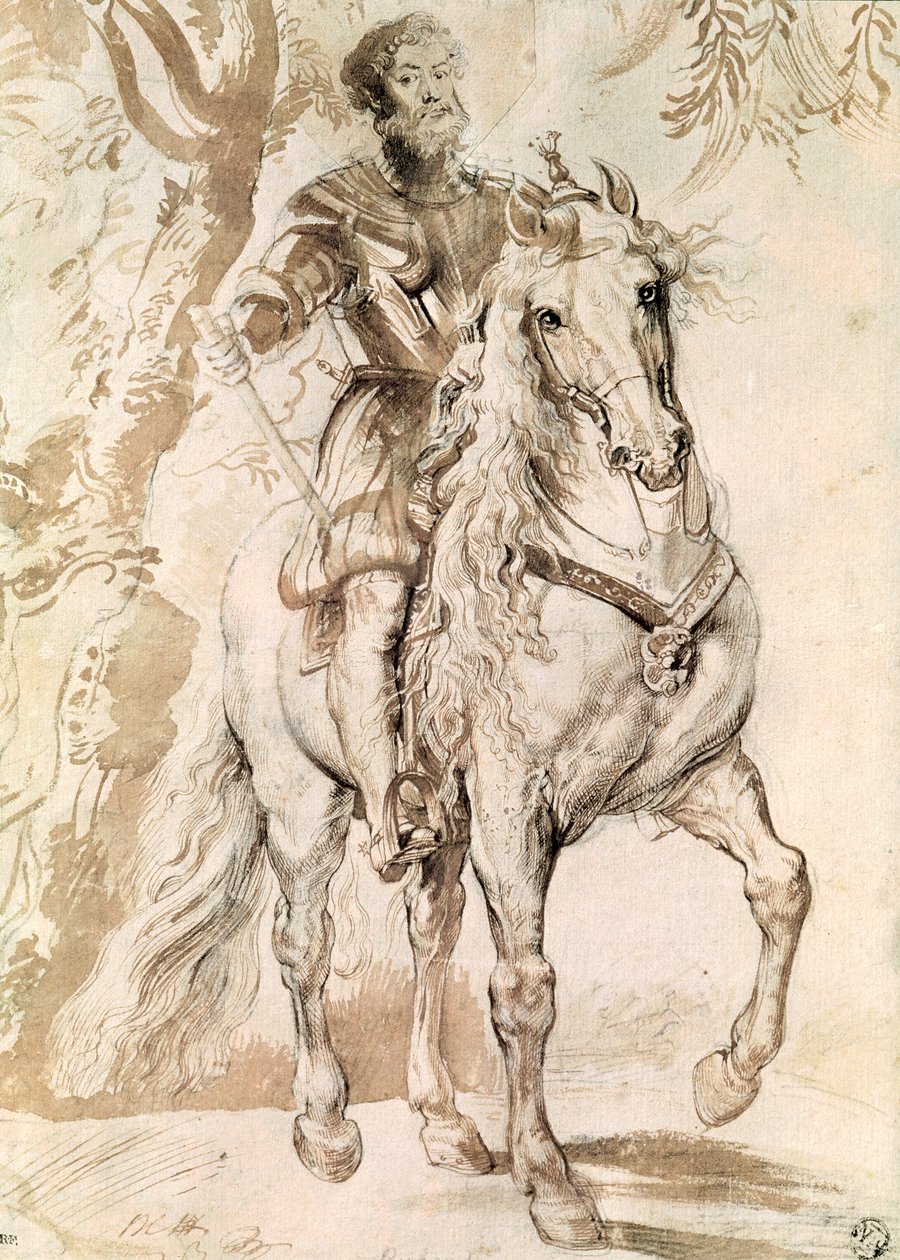 Studio per un ritratto equestre del Duca di Lerma (1553-1625) 1603 da Peter Paul Rubens