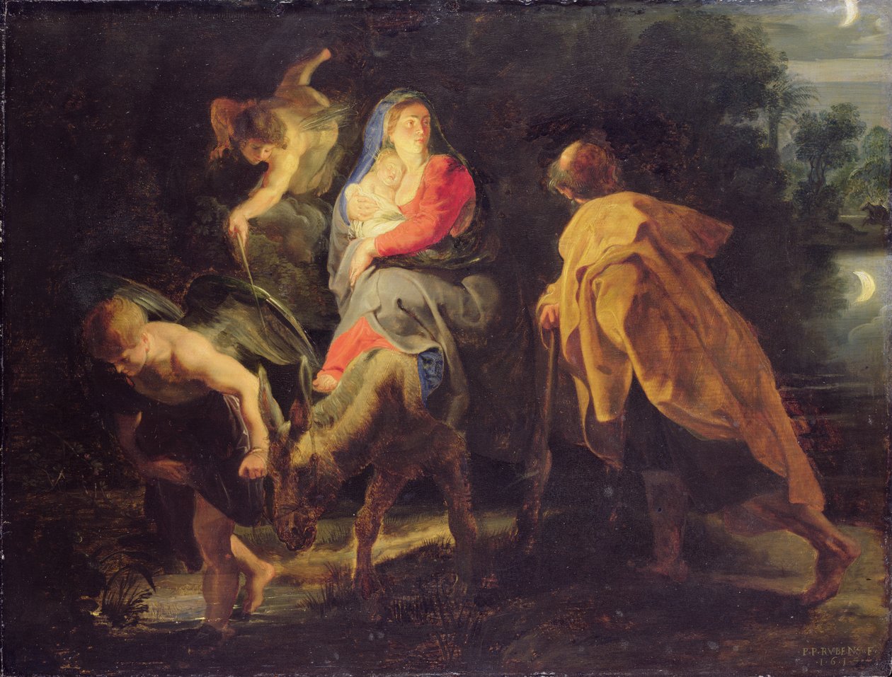 La fuga in Egitto, 1614 da Peter Paul Rubens