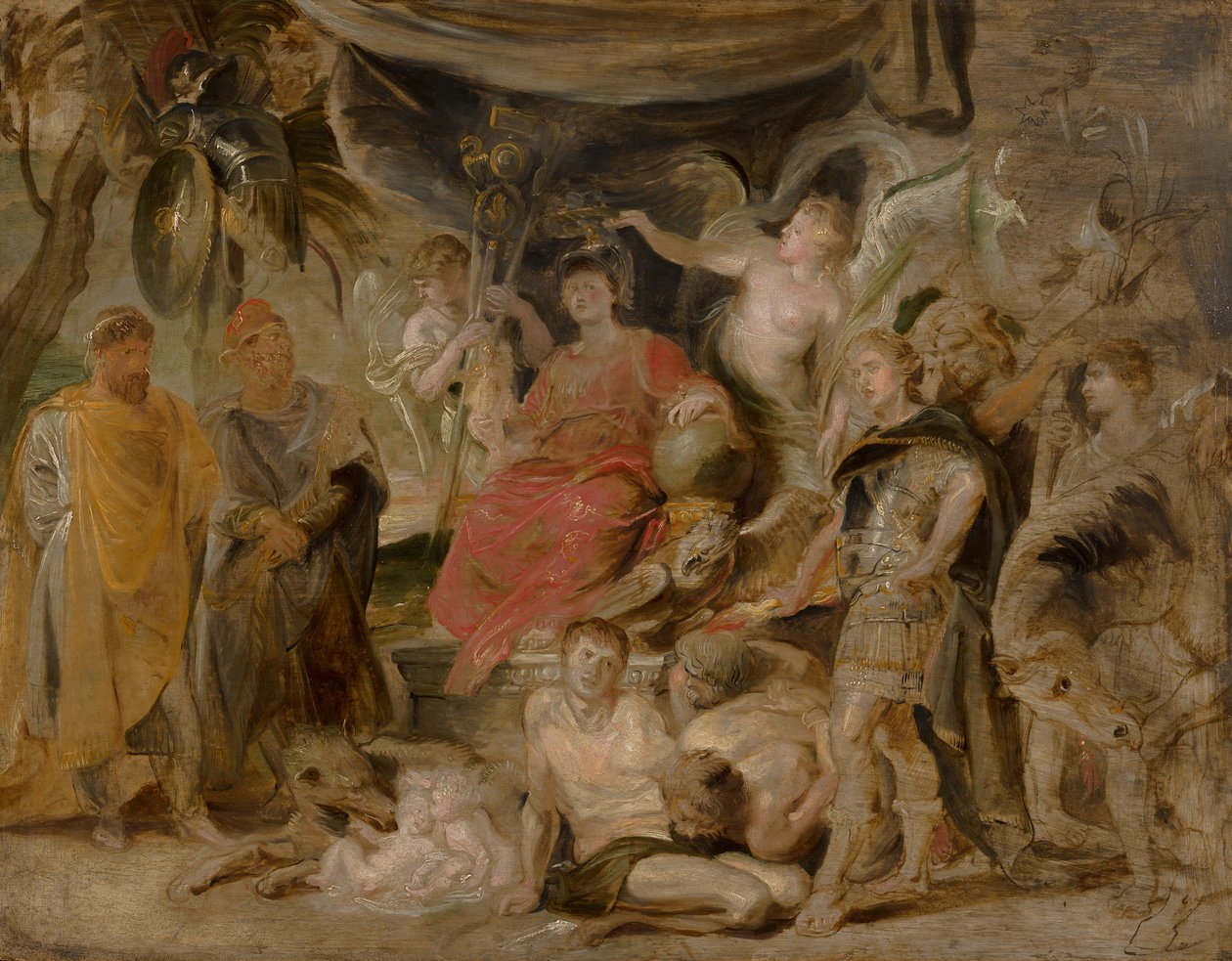 Il trionfo di Roma: Il giovane imperatore Costantino onora Roma da Peter Paul Rubens
