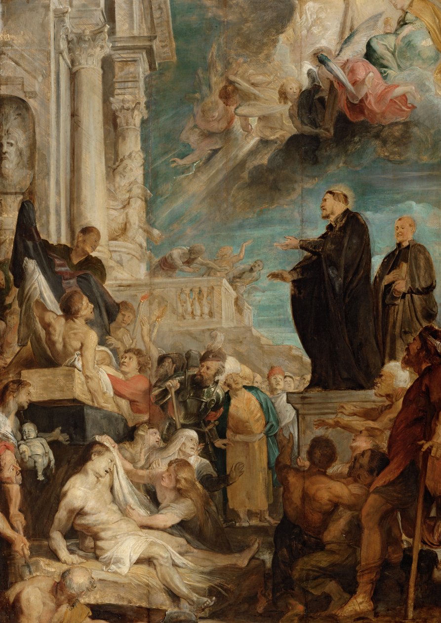I miracoli di San Francesco Saverio, Modello da Peter Paul Rubens