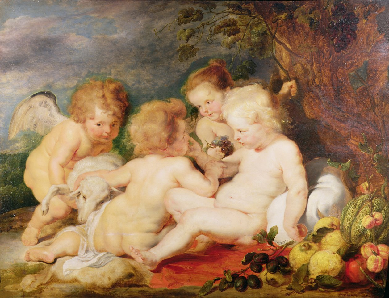 Cristo, San Giovanni, un angelo e una bambina da Peter Paul Rubens