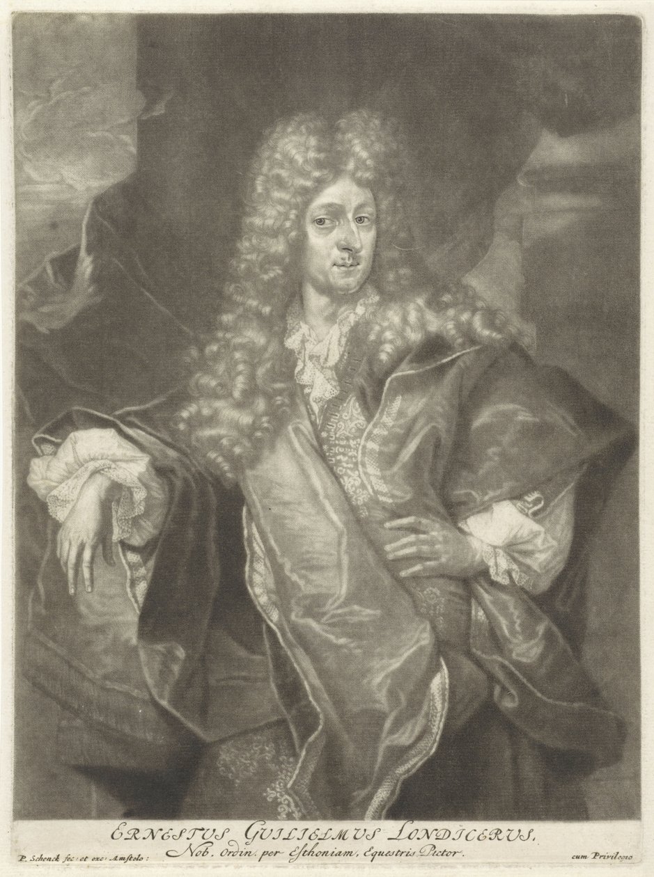 Ritratto di Ernst Wilhelm Londicer di Pieter Schenk (I), 1670 - 1713 da Peter Schenk the Elder