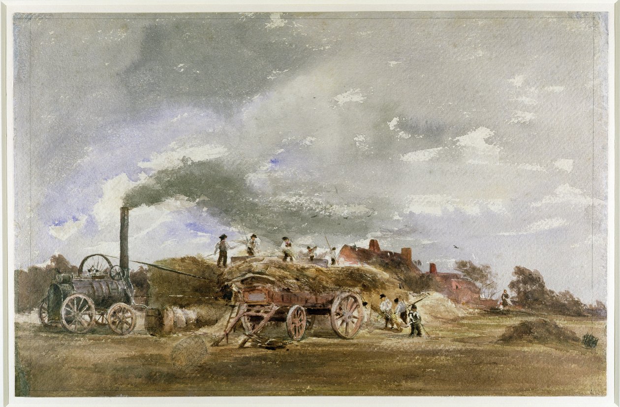 Trebbiatura del grano da Peter de Wint