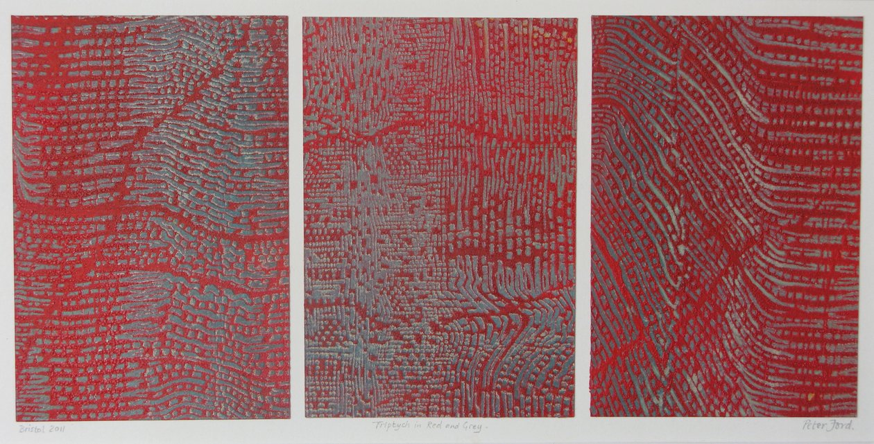 Trittico in rosso e grigio da Peter A Ford
