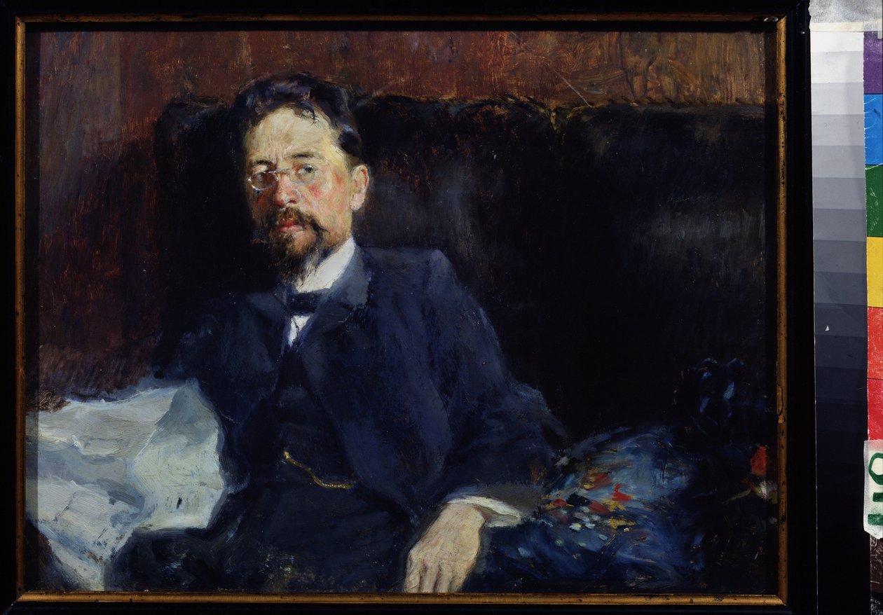 Ritratto dello scrittore Anton Cechov da Peter Alexandrovich Nilus