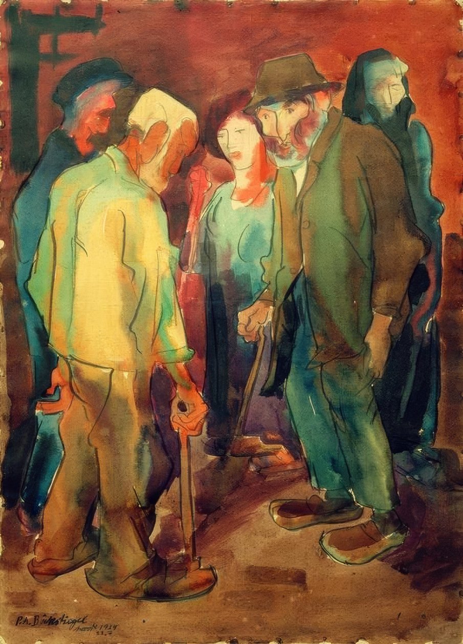 Contadini ad Arrode da Peter August Böckstiegel