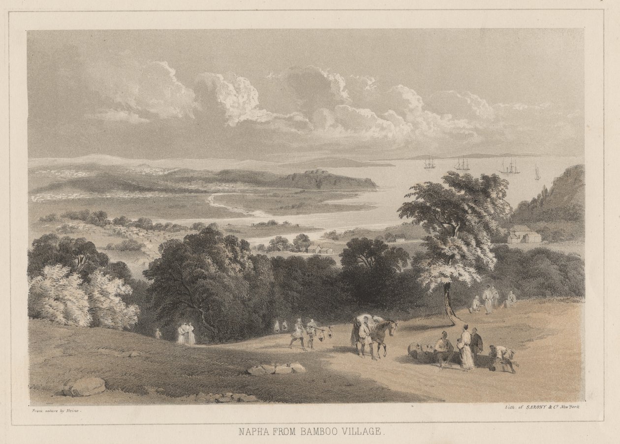 Napha dal villaggio di Bamboo, litografia di Sarony und Co., 1855 da Peter Bernhard Wilhelm Heine