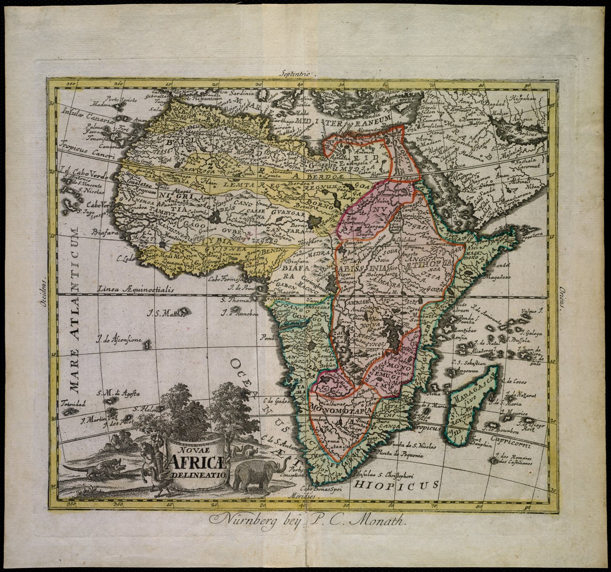 Nouae Africae delineatio da Peter Conrad Monath