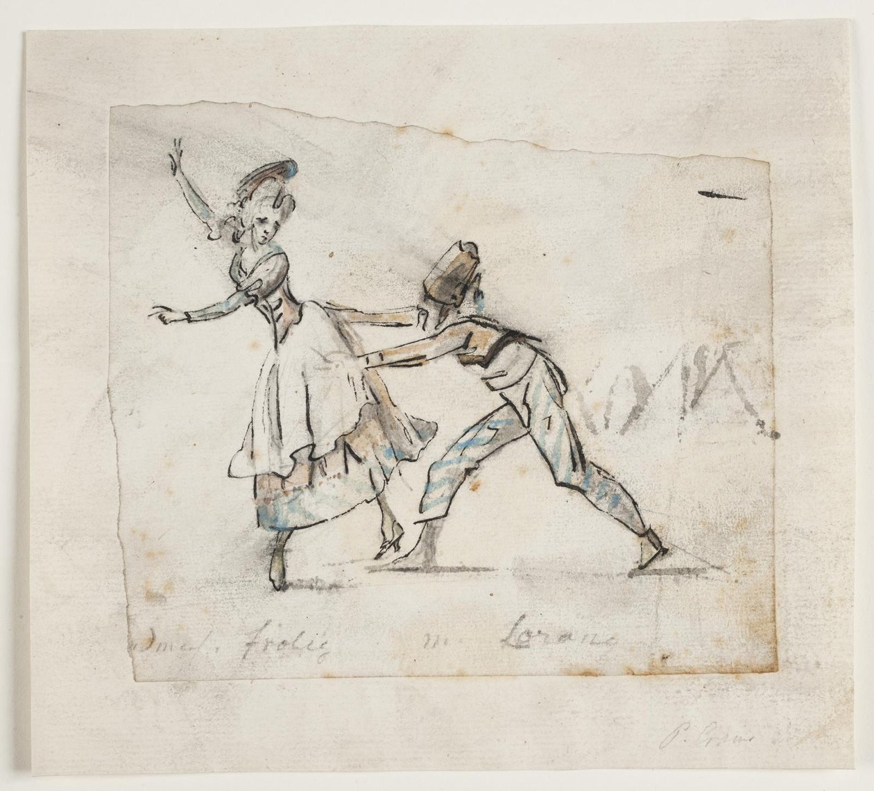 Anine Frölich e Pierre Jean Laurent in una scena dal balletto di Galeotti "Zigeunernes leir", il Teatro Reale Danese da Peter Cramer