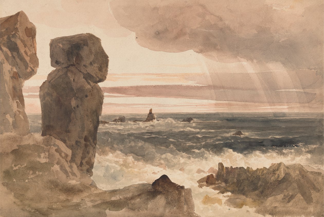 Paesaggio marino con rocce Lizard, Cornovaglia da Peter DeWint