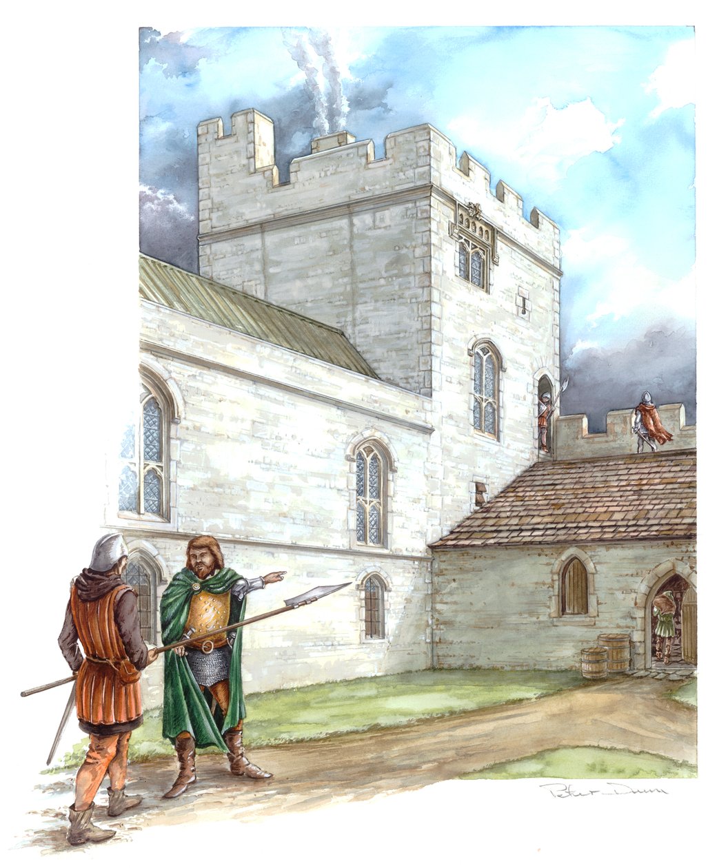 Castello di Portchester, metà XIV secolo, c. 1990-2010 da Peter Dunn