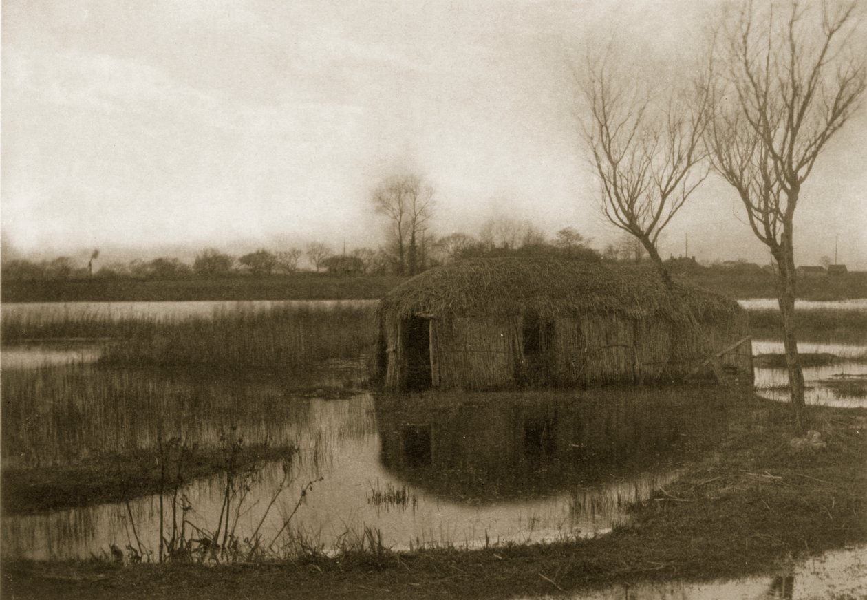 Una casa di barche di canna, Vita e paesaggio sui Norfolk Broads, c.1886 da Peter Emerson und Thomas Goodall