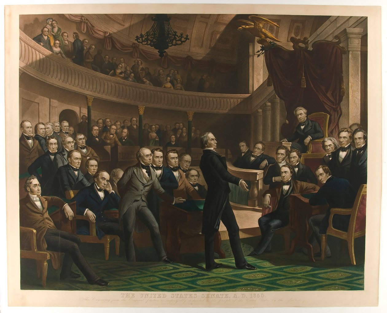 Il Senato degli Stati Uniti, 1850, pub. c1855 da Peter Frederick Rothermel