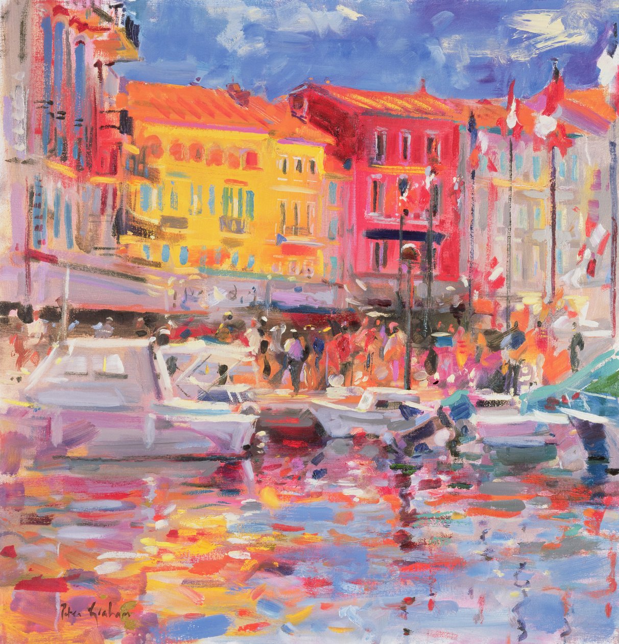 Il porto di St Tropez (2002) da Peter Graham (Contemporary)