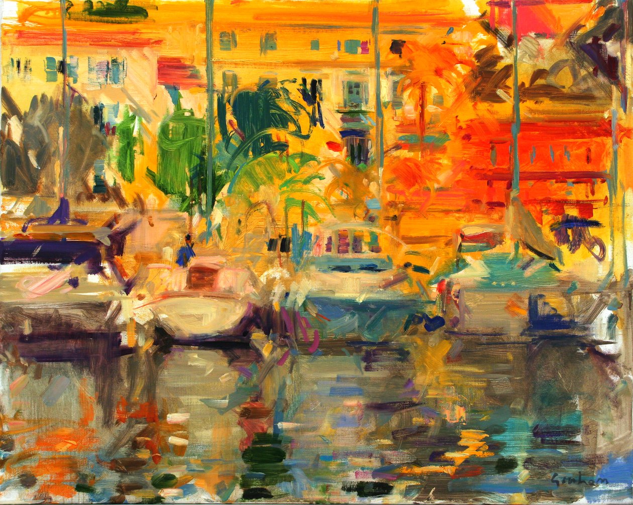 Estate a Mentone, Costa Azzurra (olio su tela) da Peter Graham