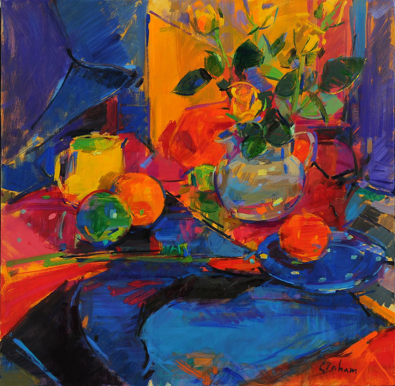 Rose del West End, 2021 (olio su tela) da Peter Graham