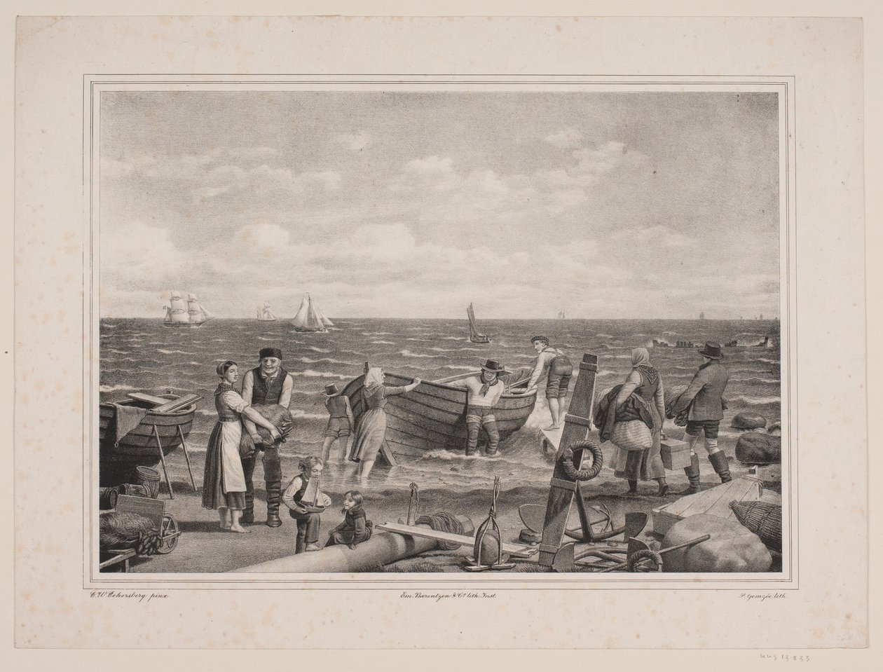 Pescatori in procinto di andare a pesca da Peter Henrik Gemzøe