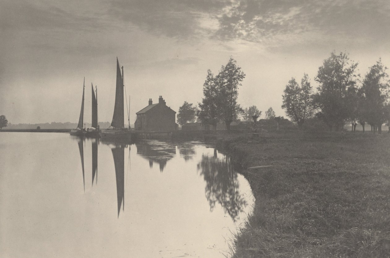 Cantley: Le rondini che aspettano la svolta della marea, 1886 (foto) da Peter Henry Emerson