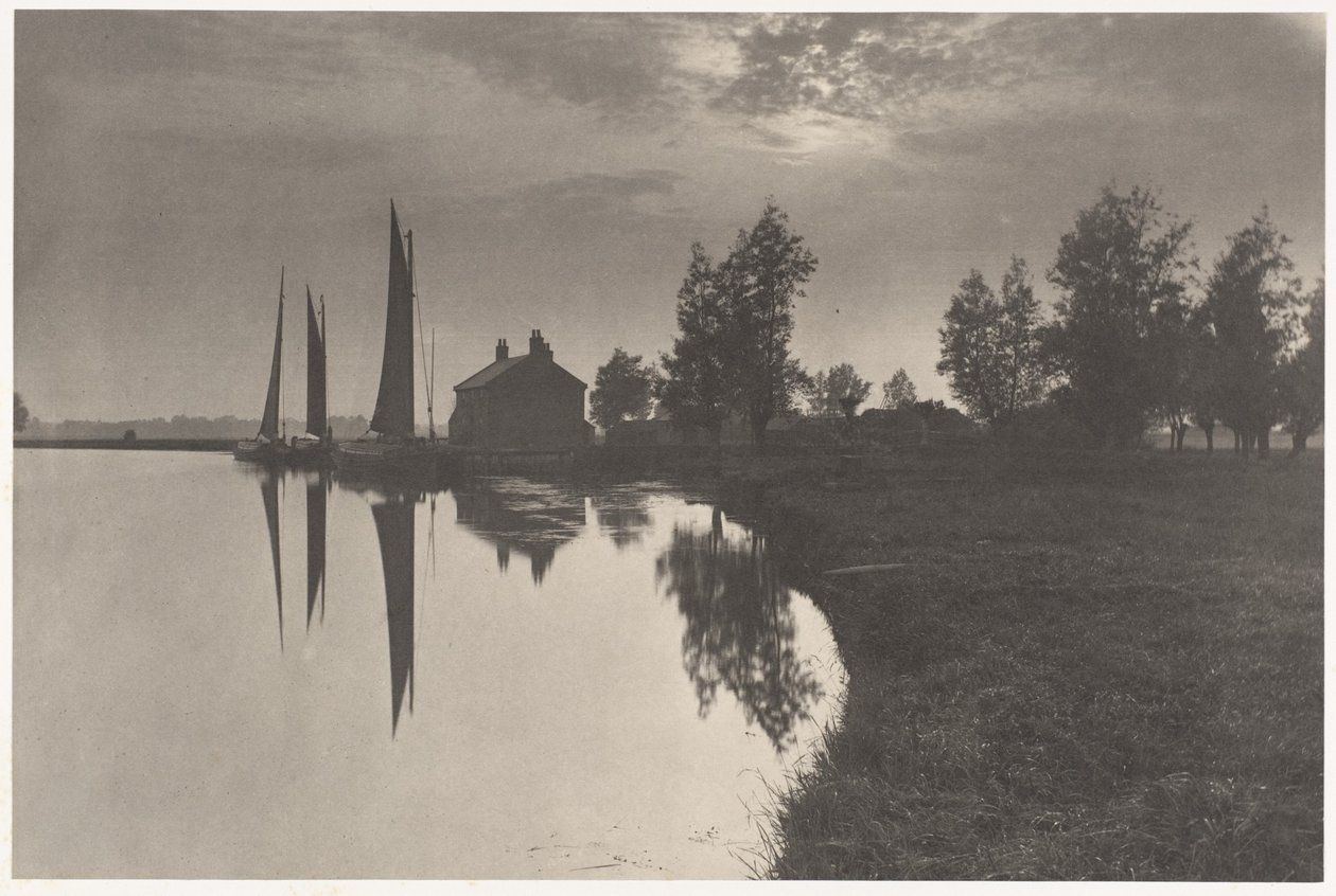 Cantley: I Wherries in attesa del cambio di marea da Peter Henry Emerson