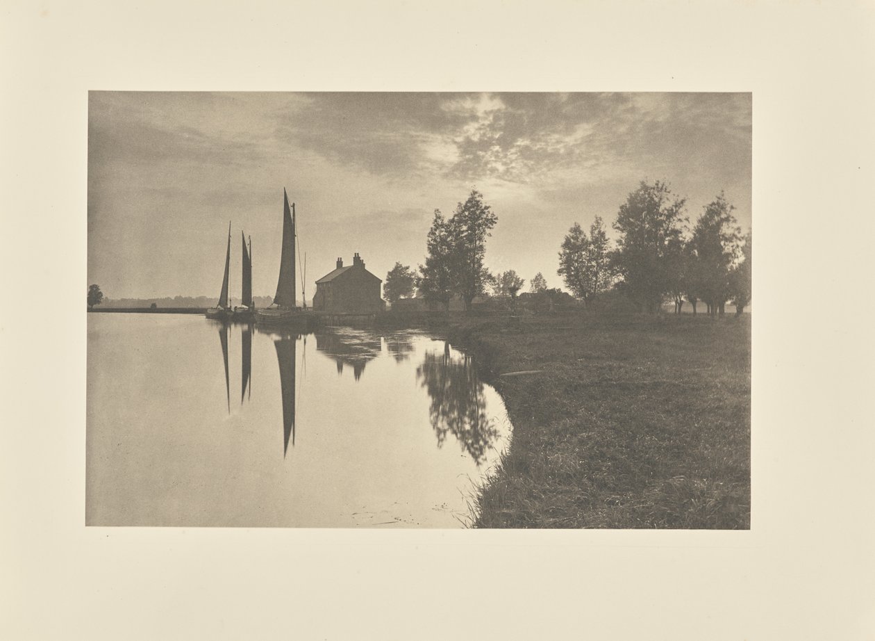 Cantley: wherry in attesa del cambio di marea da Peter Henry Emerson