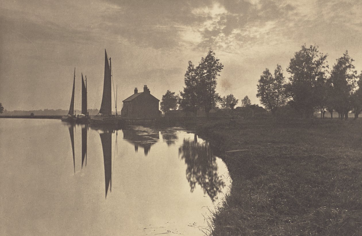 Cantley: wherry in attesa del cambio di marea da Peter Henry Emerson